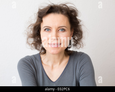 Nahaufnahme Natur Portrait Frau 30-40 Jahre alt Stockfoto