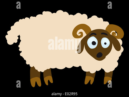 überrascht Lamm Stockfoto