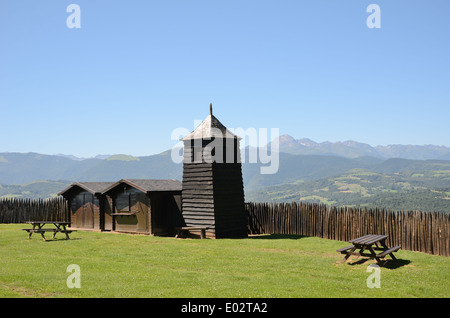 Mittelalterliche Burg von Phoebus in Mauvezin Stockfoto