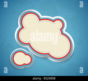 Abstrakte Retro-Hintergrund mit Cloud. Bunte illustration Stockfoto