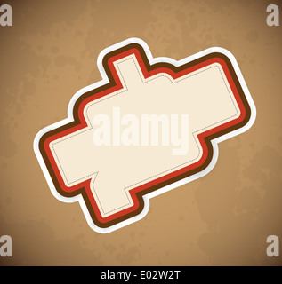 Retro-Hintergrund mit quadratischen Label. Abstrakte Darstellung Stockfoto