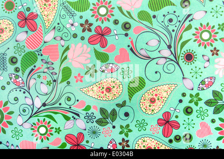Blumen-Funky Vintage Muster-Textur Stockfoto