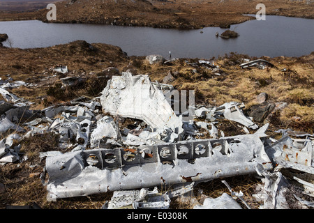 Trümmer von einem Liberator Bomber B - 24H-Serien keine 42-95095, die am 13. Juni 1945 Fee Lochs Gairloch Schottland abgestürzt Stockfoto