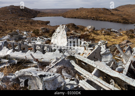 Trümmer von einem Liberator Bomber B - 24H-Serien keine 42-95095, die am 13. Juni 1945 Fee Lochs Gairloch Schottland abgestürzt Stockfoto