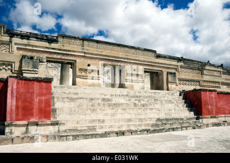 Halle der Spalten Zapoteken Ruinen Mitla Oaxaca Staat Mexiko Stockfoto