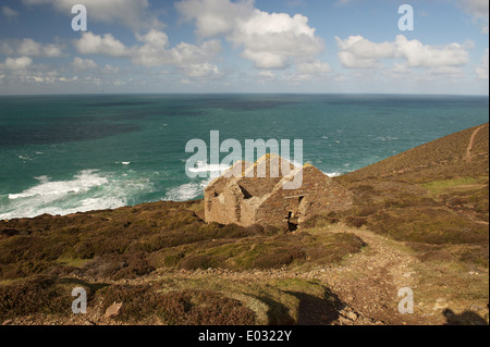 TEIL DER WHEAL COATES, NATIONAL TRUST, UNESCO-WELTERBE 1802-1911 Stockfoto