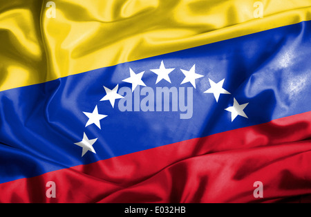 Wehende Flagge Venezuela Stockfoto