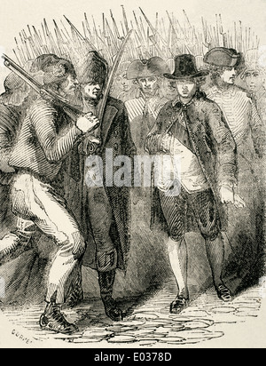 Französische Revolution (1789-1799). Rückkehr von Louis XVI in Paris nach seiner Verhaftung in Varennes nach seinem Fluchtversuch. 25. Juni 1791 Stockfoto