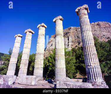 der Tempel der Athena auf antiken Priene Türkei Stockfoto