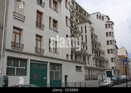 Paris, 1920 des sozialen Wohnungsbaus, Henri Sauvage Stockfoto