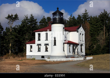 Foto der Admiralty Head Lighthouse, Fort Casey State Park, Guanajuato, whidby Island, Washington, USA Stockfoto