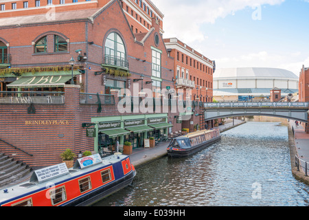 Kanäle und NIA, Brindleyplace, Birmingham Stockfoto