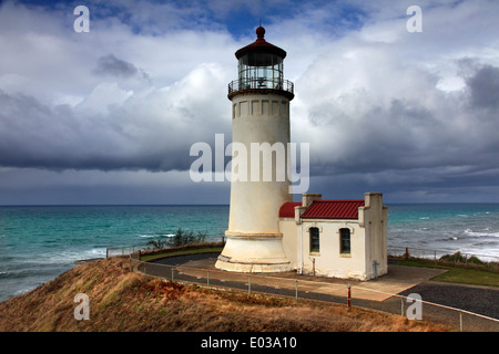 Foto der North Head Lighthouse, das Kap der Enttäuschung State Park, Washington, USA Stockfoto