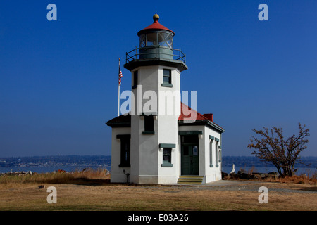 Foto von PT. Robinson Leuchtturm, Maury Isalnd, Puget Sound, Bundesstaat Washington, USA Stockfoto