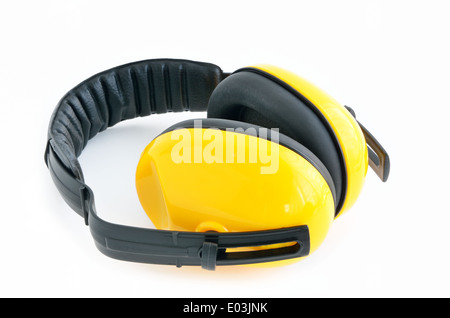 Schützende Ohrenschützer Stockfoto