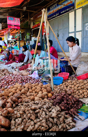 Lokalen Markt in Loikaw, Kayah State in Myanmar Stockfoto