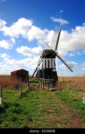 Ein Blick auf Herringfleet Kittel Entwässerung Mühle in Herringfleet, Suffolk, England, Vereinigtes Königreich. Stockfoto