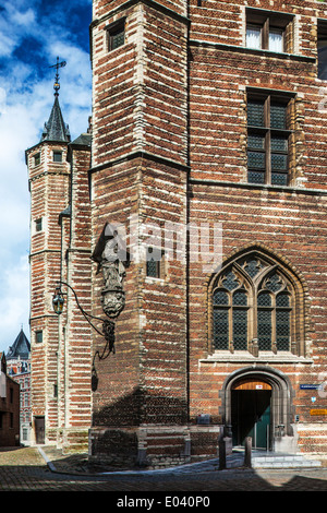 Die 500 Jahre alte gotische Vleeshuis oder Metzgerei Halle in Antwerpen, Belgien Stockfoto
