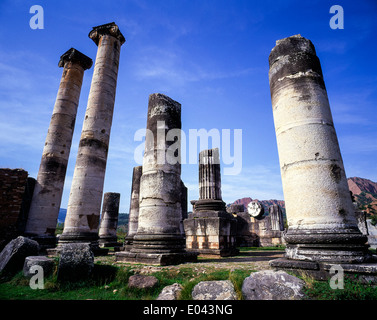 Tempel der Artemis in alten Sardes Türkei Stockfoto