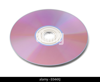 DVD-Seitenansicht isolierten auf weißen Hintergrund. Stockfoto