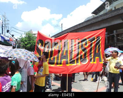 Manila, Philippinen. 1. Mai 2014. Tag der Arbeit Feier in Metro Manila Credit: Sherbien Dacalanio/Alamy Live News Stockfoto