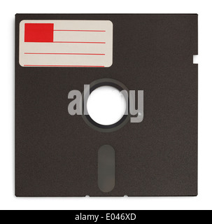 Alten Retro-Computer-CD mit Kopie Raum Label Isolated on White Background. Stockfoto