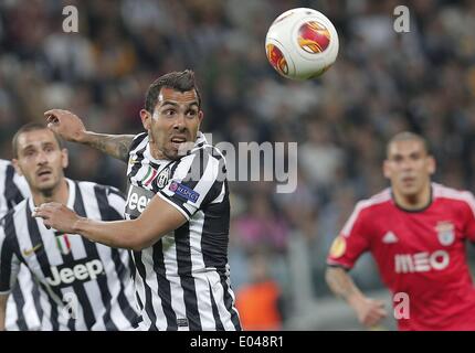 Turin, Italien. 1. Mai 2014. UEFA Europa League Fußball. Halbfinale 2. Etappe. Juventus Turin vs. Benfica. Carlos Tevez Juventus Credit: Aktion Plus Sport/Alamy Live-Nachrichten Stockfoto