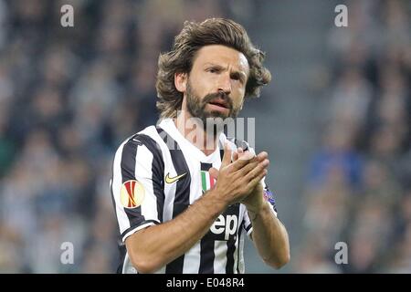 Turin, Italien. 1. Mai 2014. UEFA Europa League Fußball. Halbfinale 2. Etappe. Juventus Turin vs. Benfica. Andrea Pirlo (Juventus) Credit: Aktion Plus Sport/Alamy Live-Nachrichten Stockfoto