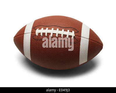 Fußball mit weißen Streifen, Isolated on White Background. Stockfoto