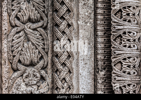 Architektonische Details einer antiken Kirche befindet sich in Grottaglie, Italien Stockfoto