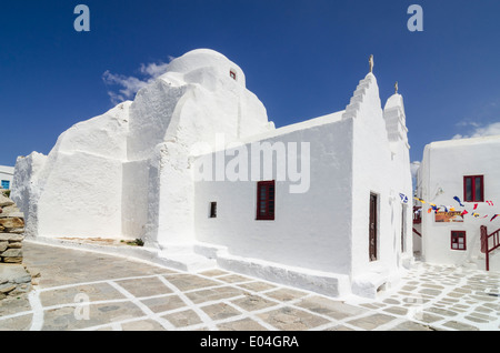 Paraportiani Kirche, Chora, Insel Mykonos, Kykladen, Griechenland Stockfoto