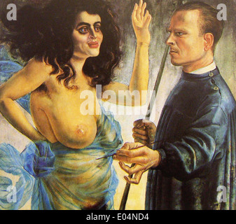 Otto Dix Selbstbildnis mit Muse Stockfoto