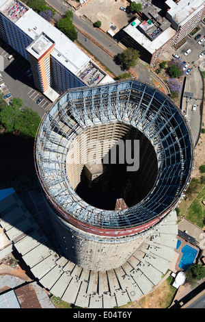Luftaufnahme von Ponte City, höchste Wohngebäude Hillbrow,Johannesburg.South Afrika Stockfoto
