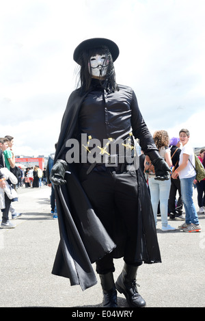 Neapel, Italien - 1.Mai: die sechzehnte Auflage des Comicon, internationale Cartoon treffen für alle Liebhaber von Comics, Manga und cosplay Stockfoto