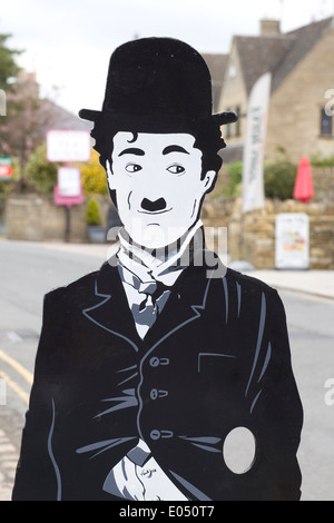 Charlie Chaplin besucht die Cotswolds Stockfoto