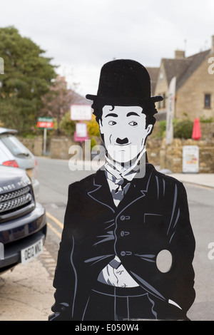 Charlie Chaplin besucht die Cotswolds Stockfoto