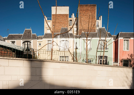 Paris Quartier Butte Aux Cailles Stockfoto