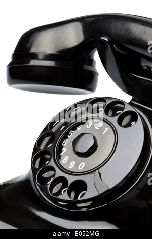 Eine antike, alte Festnetz-Telefon. Telefon auf weißem Hintergrund, Ein Antikes, Altes Festnetz Telefon. Telefon Auf Weissem H Stockfoto