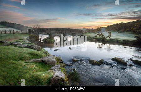 Bellever Brücke auf Dartmoor National Park in Devon Stockfoto