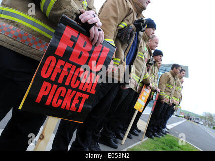 Nationalen Feuerwehr Streik über Renten, England, UK Stockfoto