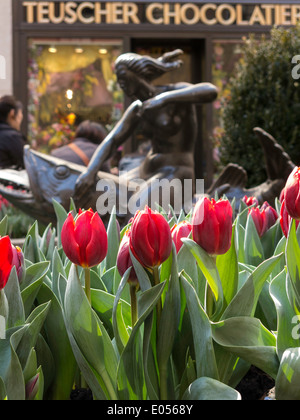 Frühling im Rockefeller Center, New York, Vereinigte Staaten Stockfoto