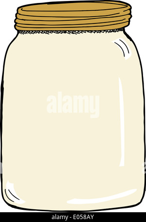 Einzelne leere Glas auf weißem Hintergrund isoliert Stockfoto