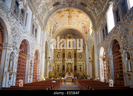 Innenraum-Santo-Domingo-Kirche-Oaxaca-Stadt, Mexiko Stockfoto
