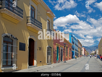 Macedonio Alcala Fußgängerzone Straße Oaxaca-Stadt-Mexiko Stockfoto