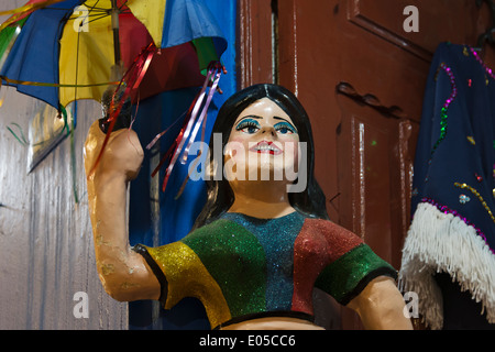 Statue in der Innenstadt von während Karneval, Recife, Bundesstaat Pernambuco, Brasilien Stockfoto