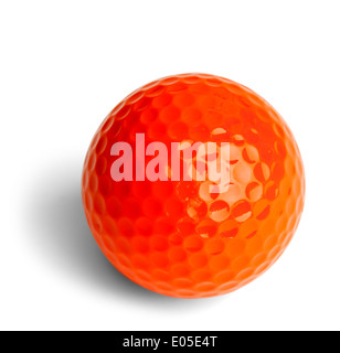 Orange Mini-Golf-Ball, Isolated On White Background. Stockfoto