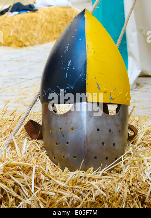 Mittelalter Helm Stockfoto