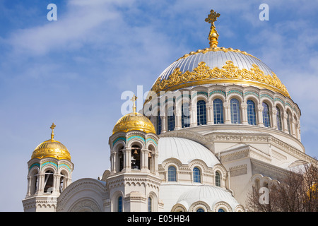 Orthodoxen Marine-Kathedrale des Heiligen Nikolaus. 1903-1913 erbaut. Kronshtadt, St. Petersburg, Russland Stockfoto