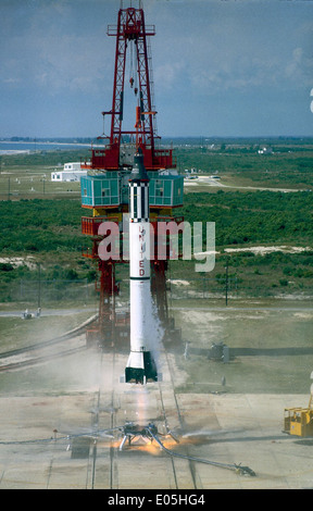 Der Start von Mercury-Redstone Stockfoto