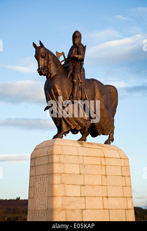 Robert der Bruce-Statue Bannockburn, Stirling Scotland UK Stockfoto